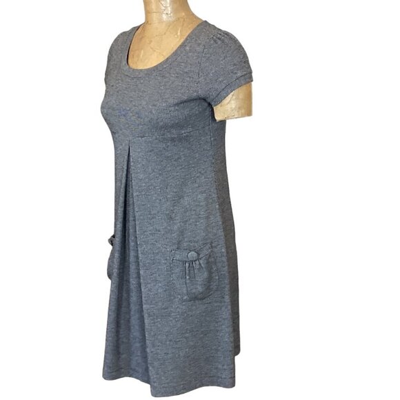En Focus Studio Short Sleeve Pocket Dress Sz 8 Gray 35P - Picture 4 of 8